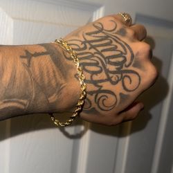 14k Gold Rope Bracelet