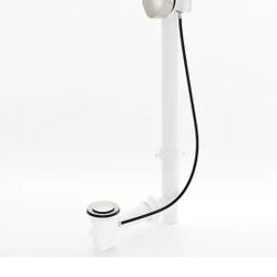 Maax Cable Drive 15- 5/16 In - 22- 1/8 In Bathtub Waste And Overflow In Brushed Nickel 