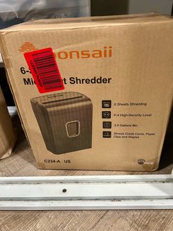 Bonsaii 6-Sheet Micro-Cut Paper Shredder