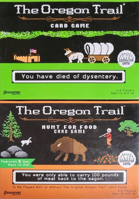 The Oregon Trail And Hunt For Food Both Card Games