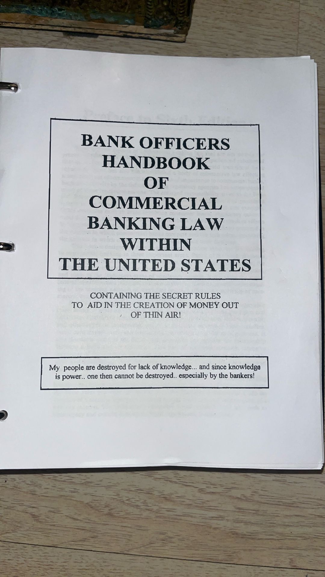 Bank Officers Handbook Of Commercial Banking Law Within The United States