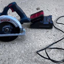 Bosch #CCS180 6 1/2” Cordless Circular Saw, 18V 4Ah Battery, and Charger