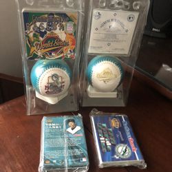 Marlins Collectibles, Babe Ruth, Ken Griffey Jr. Signed Baseballs. In Orignal Package. Florida, Miami. Helmet, Bat, Ball. See Description For Prices