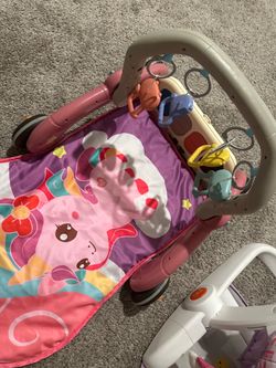 Baby girl toy and seat