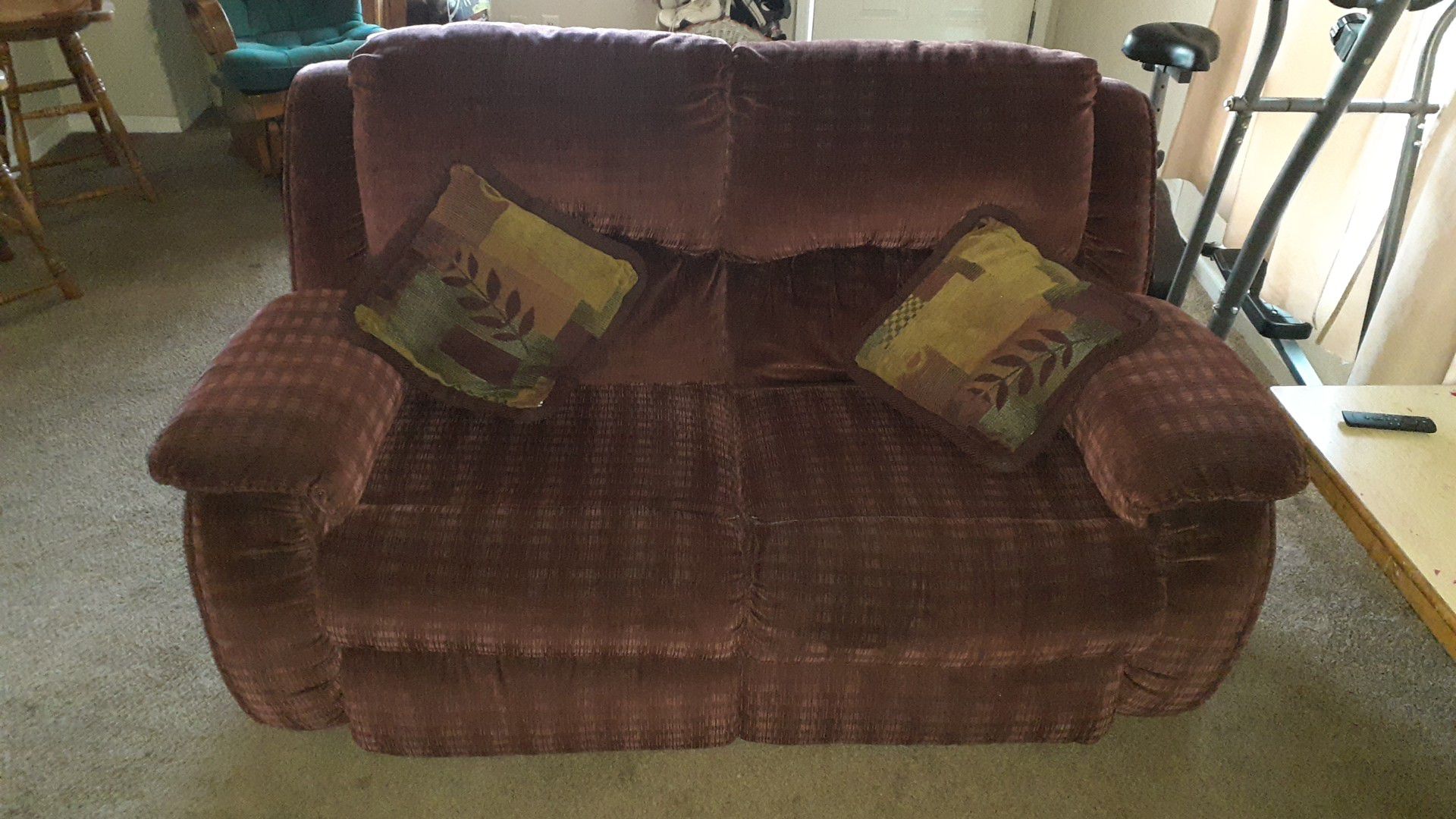 Free love seat and recliner sofas.