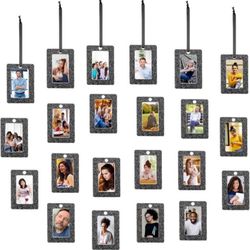 Queekay 48 Pieces Wallet Size Picture Frames Hanging Picture Frame Xmas