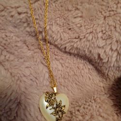Vintage Heart Shaped Pendant With Necklace