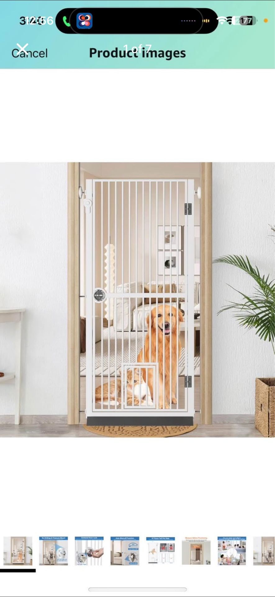 Extra Tall Pet Gate for Doorway
