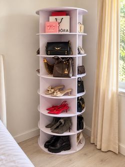 360° Rotating Handbag & Shoe Organizer ✨