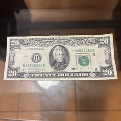 1990 Twenty dollar bill