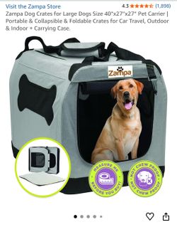 Travel Dog Crate for Large Dogs, Collapsible