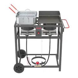 Backyard Pro Dual Burner Outdoor Fryer and Griddle Combo