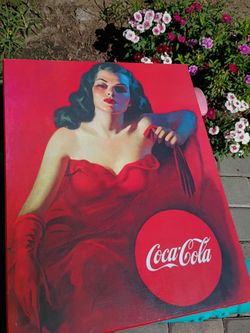 Coca cola wooden poster