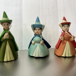 3 Disney Sleeping Beaty Fairies Figurines