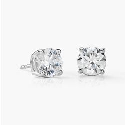 moissanite stud earrings 0.5 ct