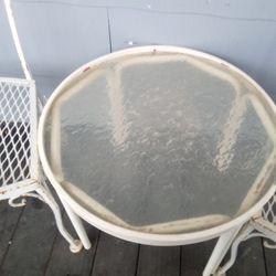 White Glass Table (Medium)