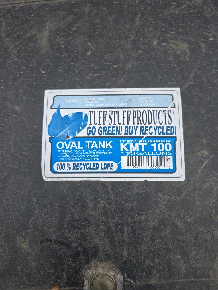 Outdoor Oval Water Tank