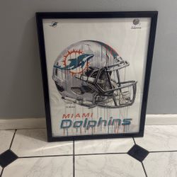 Framed Dolphins Poster