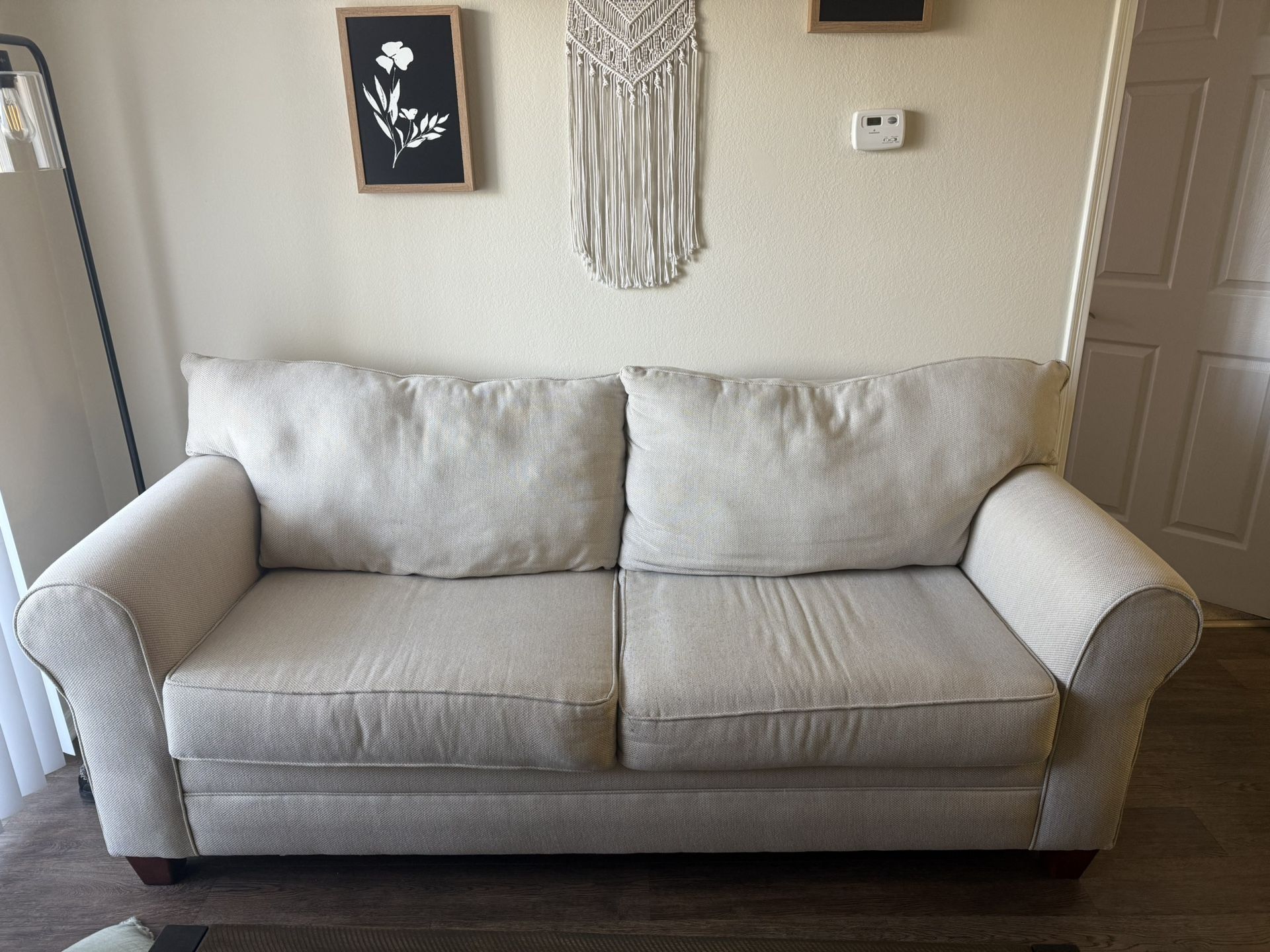 Beige fabric couch
