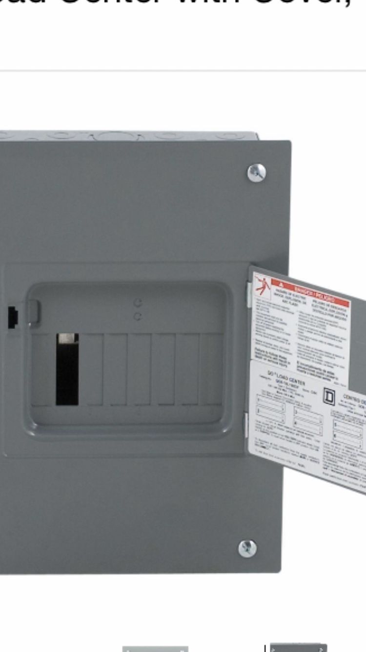 Square D Qo 100 Amp 8 space 16 circuit flush Mount lug load center drain it’s cover door.