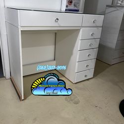 White Led Vanity Desk New Diamond Knobs 