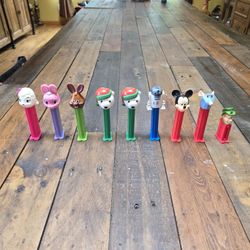 9 PEZ Collectible Lot - Easter, Christmas, Star Wars, Disney 