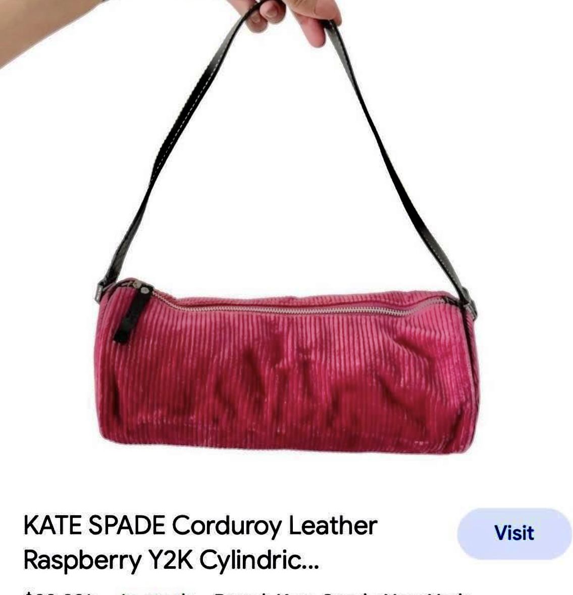 Vintage Kate Spade Cylindrical Raspberry Y2K handbag