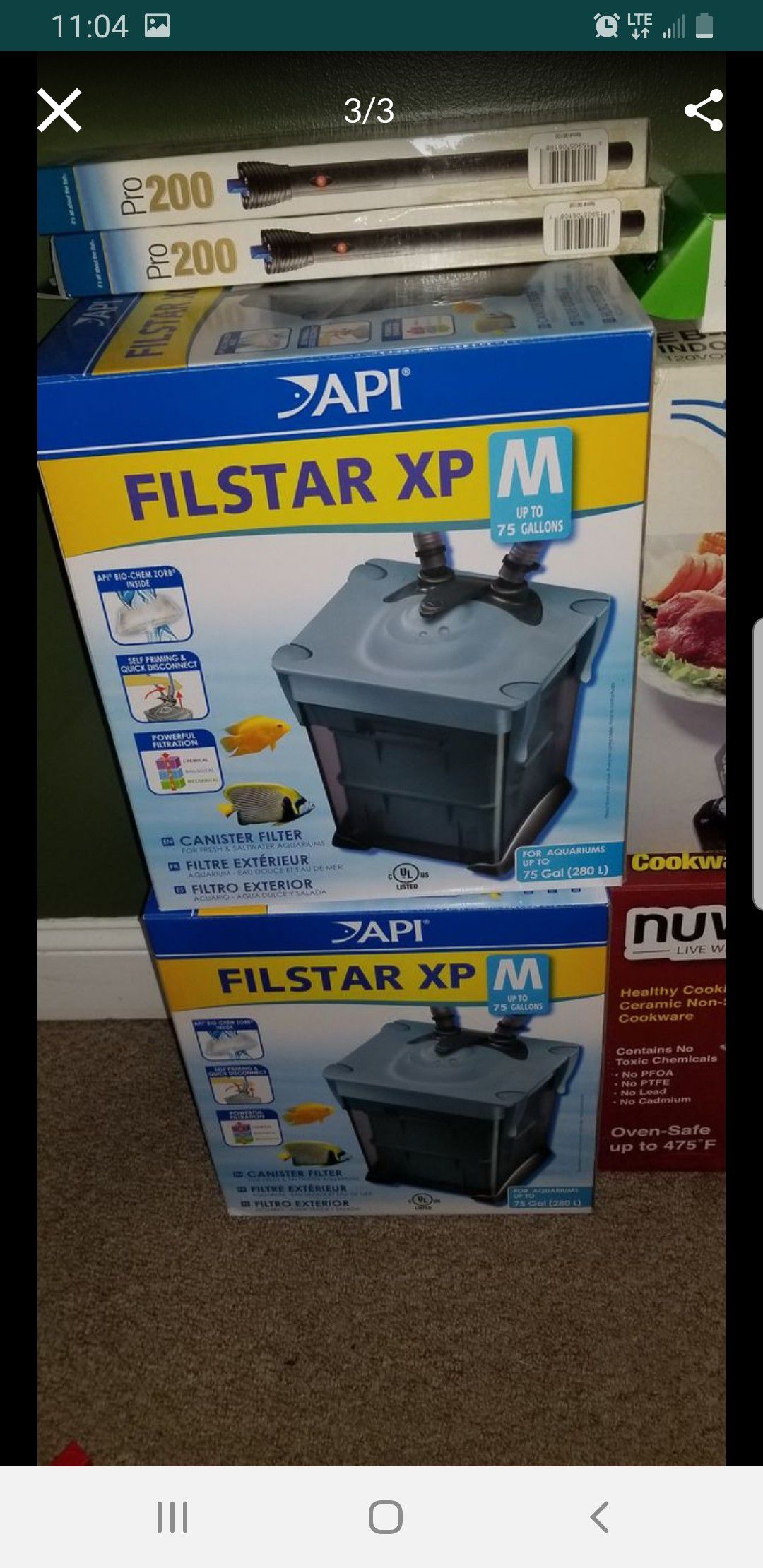FILSTAR API XP-M - Canister Filters - Rated up to 75 Gallons each with 2 compartments for Media and filter floss etc