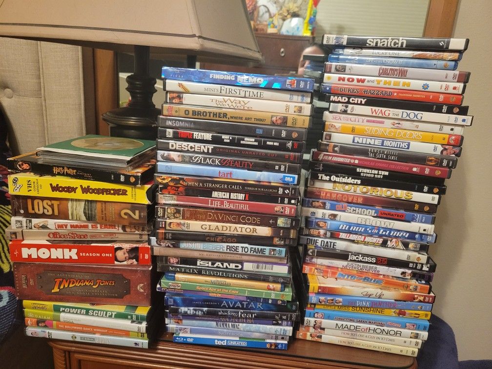 Collection Of Dvds And Blu-rays