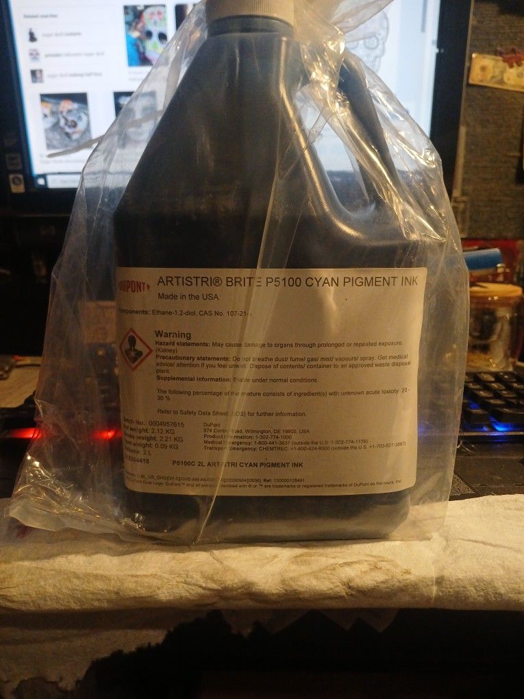 DTG Dupont Artistri Brite P5100 Cyan Ink 2L DTG