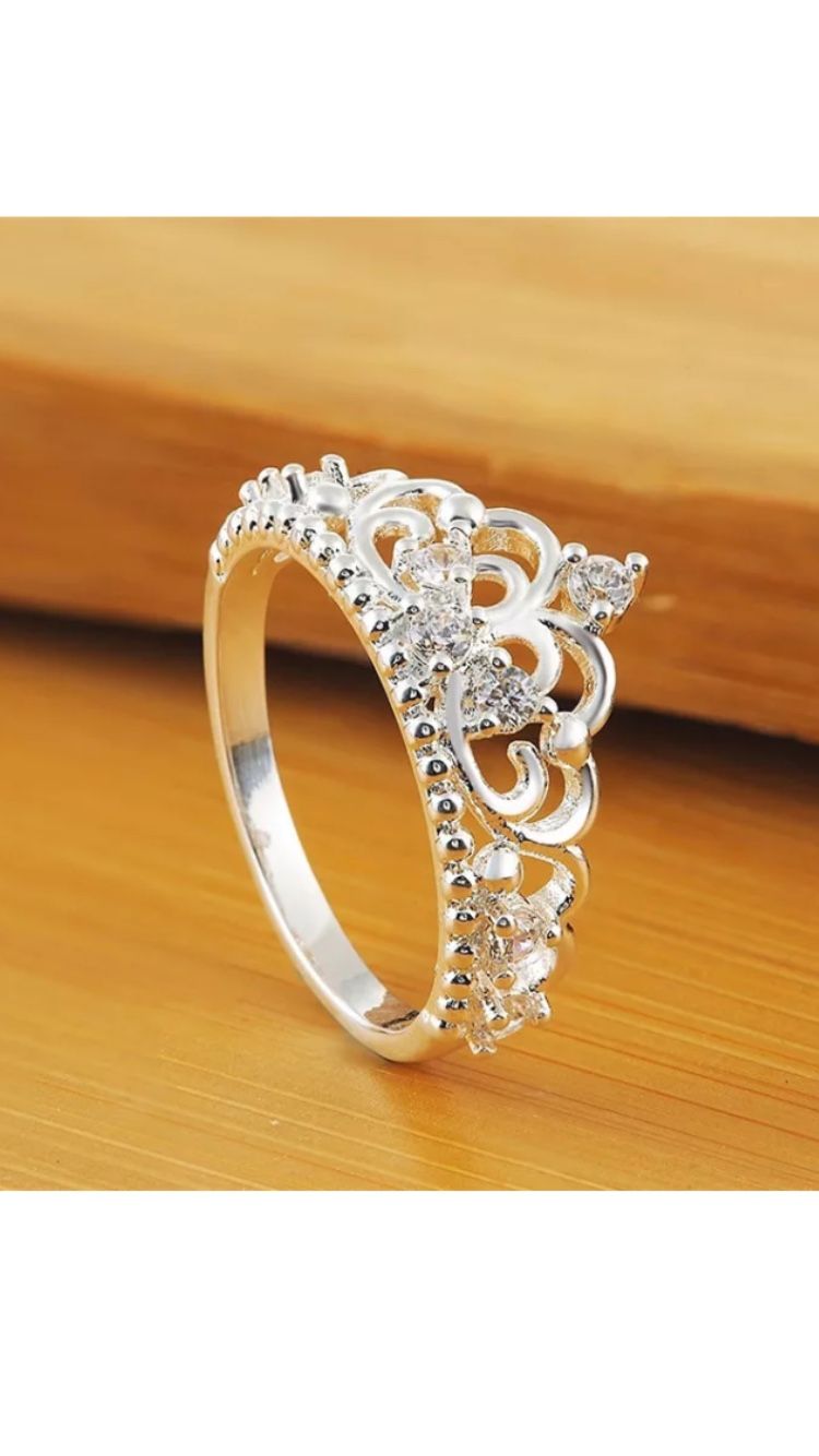 Silver Crown Ring