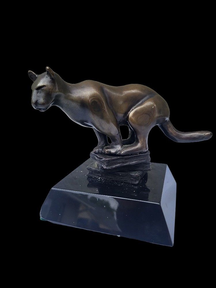 6 x 5 Bronze Cougar Sculptures by Dale Evers Cuesta