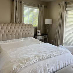Queen Size Upholstered Bed-Macys 
