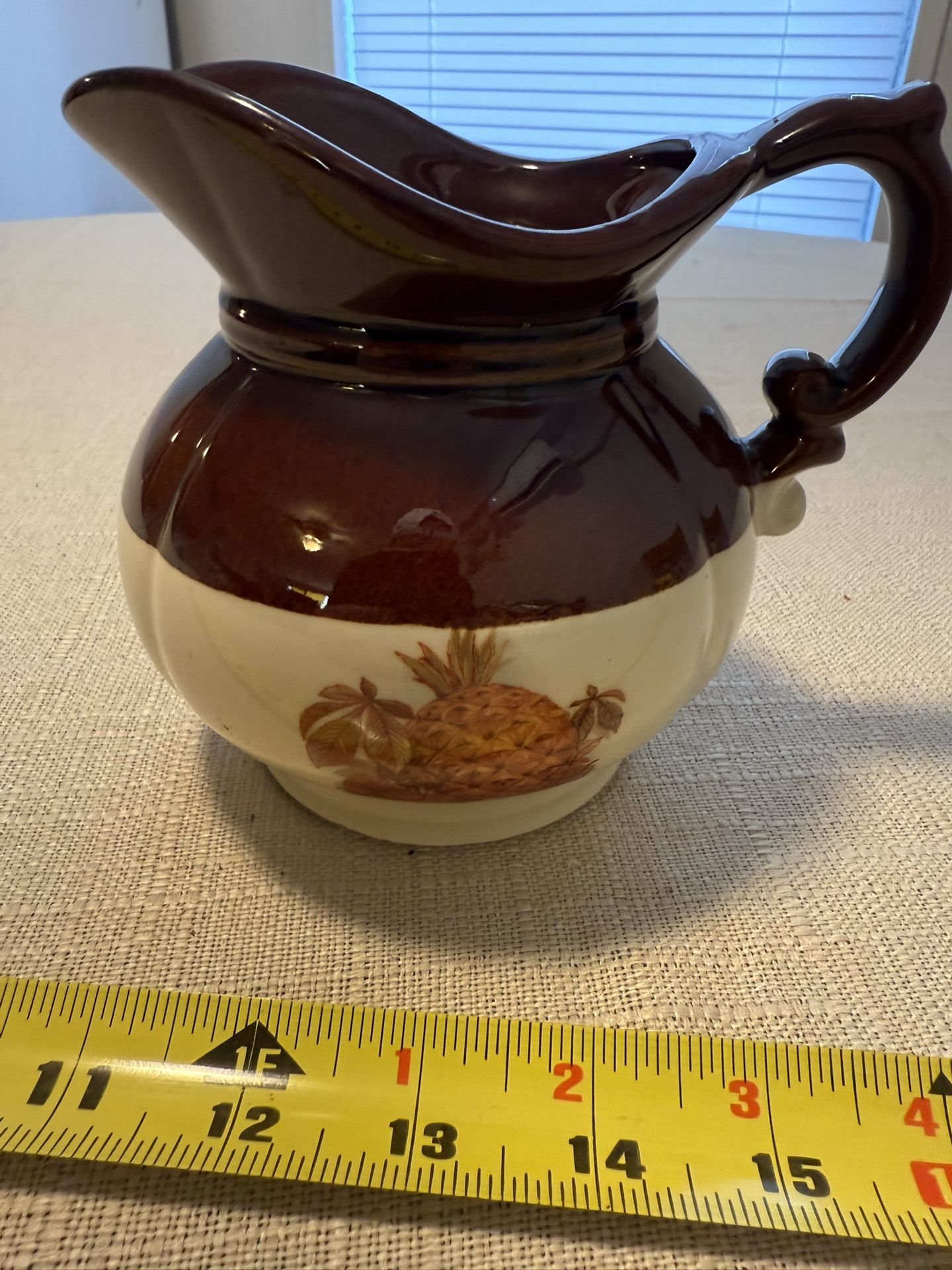 McCoy Glazed Ceramic Water Picture Harvest  Pottery 7”