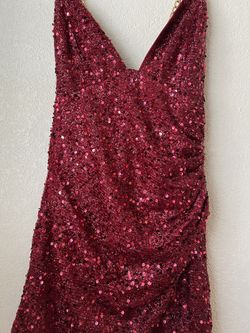 Burgandy Sexy Short Dress