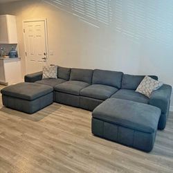 DOUBLE CHAISE BRAND NEW LARGE SECTIONAL SAME DAY DELIVERY 