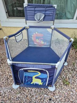FREE! 6 Panel Portable Baby Playpen Designed for Both Indoor & Outdoor Use - Can also be used as a Ball Pit