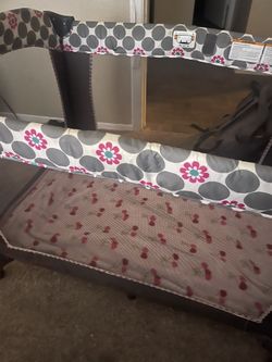 Baby Crib With Bassinet, Diaper Changing Table