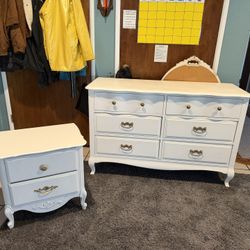 Vintage Henry Link French Provincial Dresser & Nightstand 