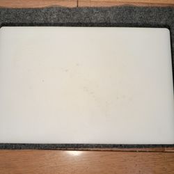 White Cutting Board with Gray Mat