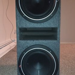 Dual 10" Rockford P1 Subs With Vented And Ported Box
