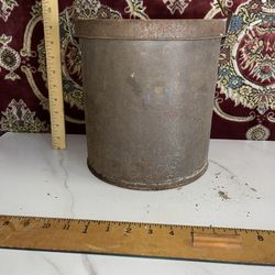 Antique Metal Bucket Can