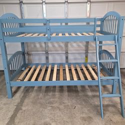 Twin over twin wood bunk bed