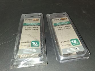 2 PRO FIT 1-1/2” Inch X 16 Gauge Galvanized Finish Brads 500 Count