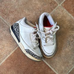Jordan 3 White Cement Size 10c Toddler (2010) Used