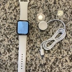 Apple Watch Series 4 GPS + Cellular Unlocked 44mm Stainless Steel With Charger - Works Great 