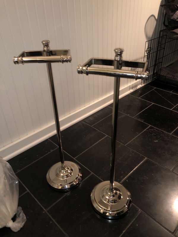 Restoration Hardware toilet paper stand alone holder for Sale in