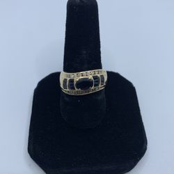 14k Gold LDS Sapphire & Diamond Ring 