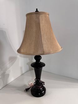 4 Table Lamp with Tan Fabric Shade