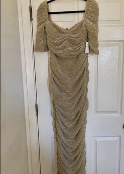 gold dress